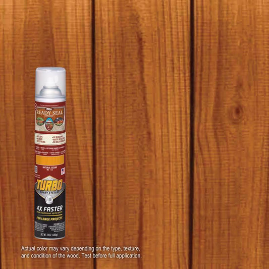 Ready Seal Turbo Spray System Natural Cedar Wood Stain 24 oz