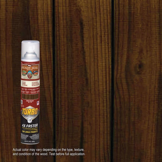 Ready Seal Turbo Spray System Dark Walnut Wood Stain 24 oz