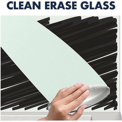 Quartet Dry Erase Panel - 23" (1.9 ft) Width x 17" (1.4 ft) Height - White Glass Surface - Rectangle - Horizontal - Desk