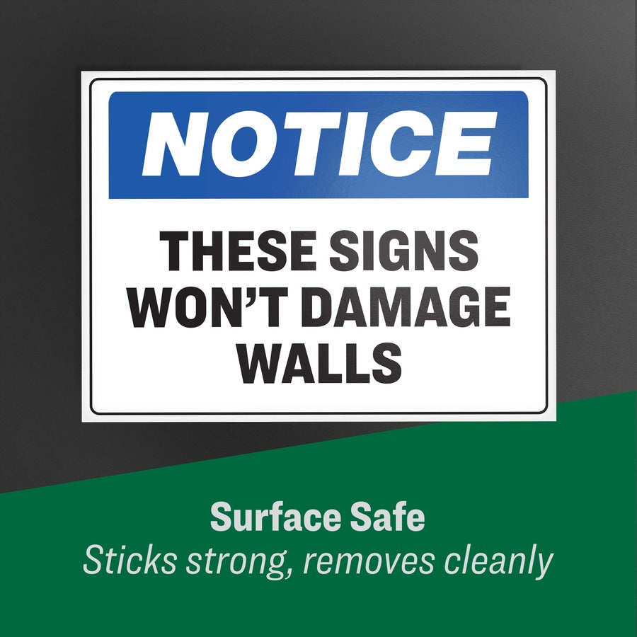 Avery® 8"x8" Removable Label Safety Signs - 8" Width x 8" Length - Removable Adhesive - Rectangle - Laser, Inkjet - Whit