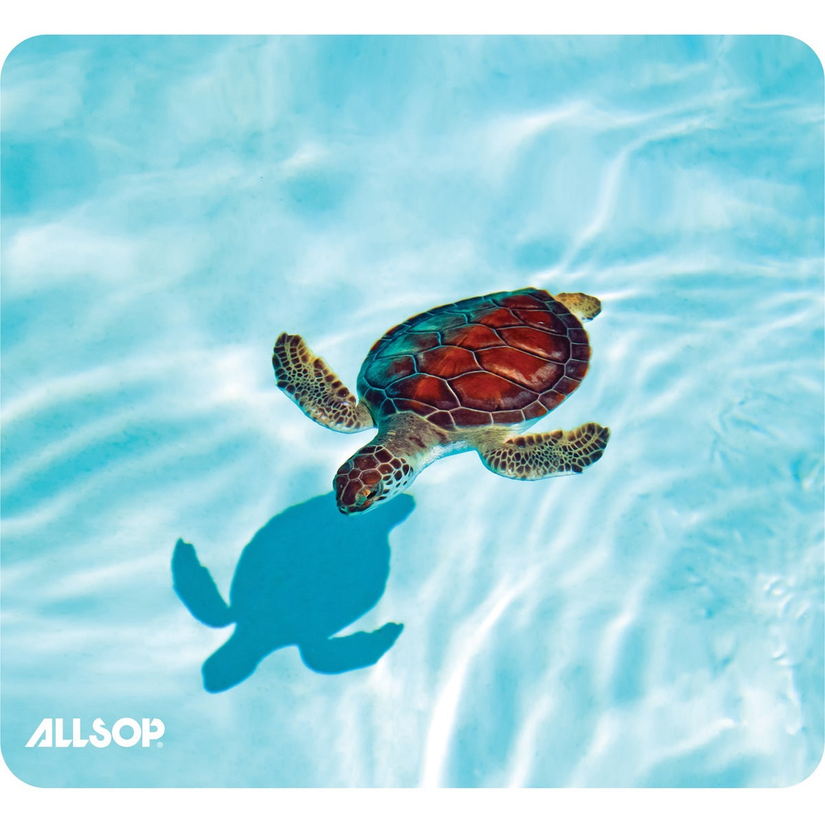 Allsop NatureSmart Image Mousepad - Turtle - (31425) - Turtle - 0.10" Height x 8.50" Width - Green - Latex, Natural Rubb
