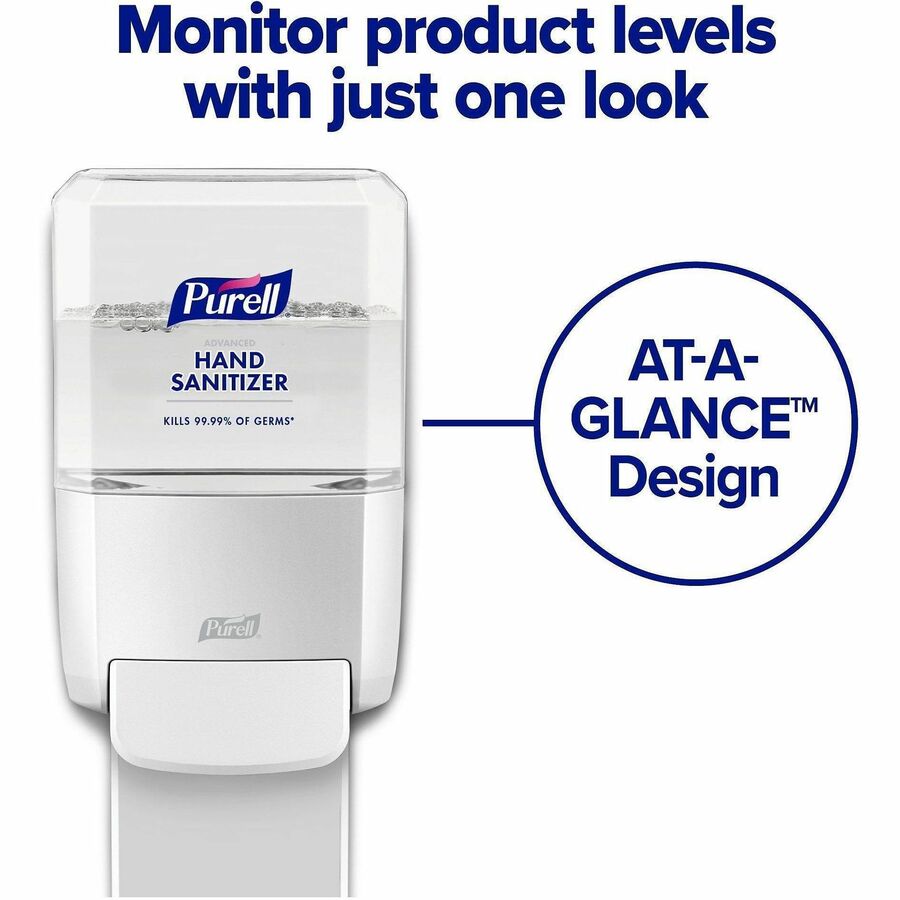 PURELL® ES4 Hand Sanitizer Dispenser, Push-Style - Manual - 1.27 quart Capacity - Locking Mechanism, Durable, Wall Mount