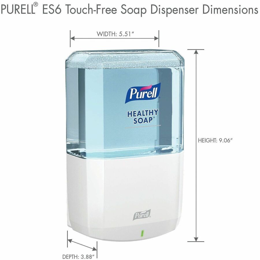 PURELL® ES6 Touch-free Hand Soap Dispenser - Automatic - 1.27 quart Capacity - Support 4 x C Battery - 1 Each