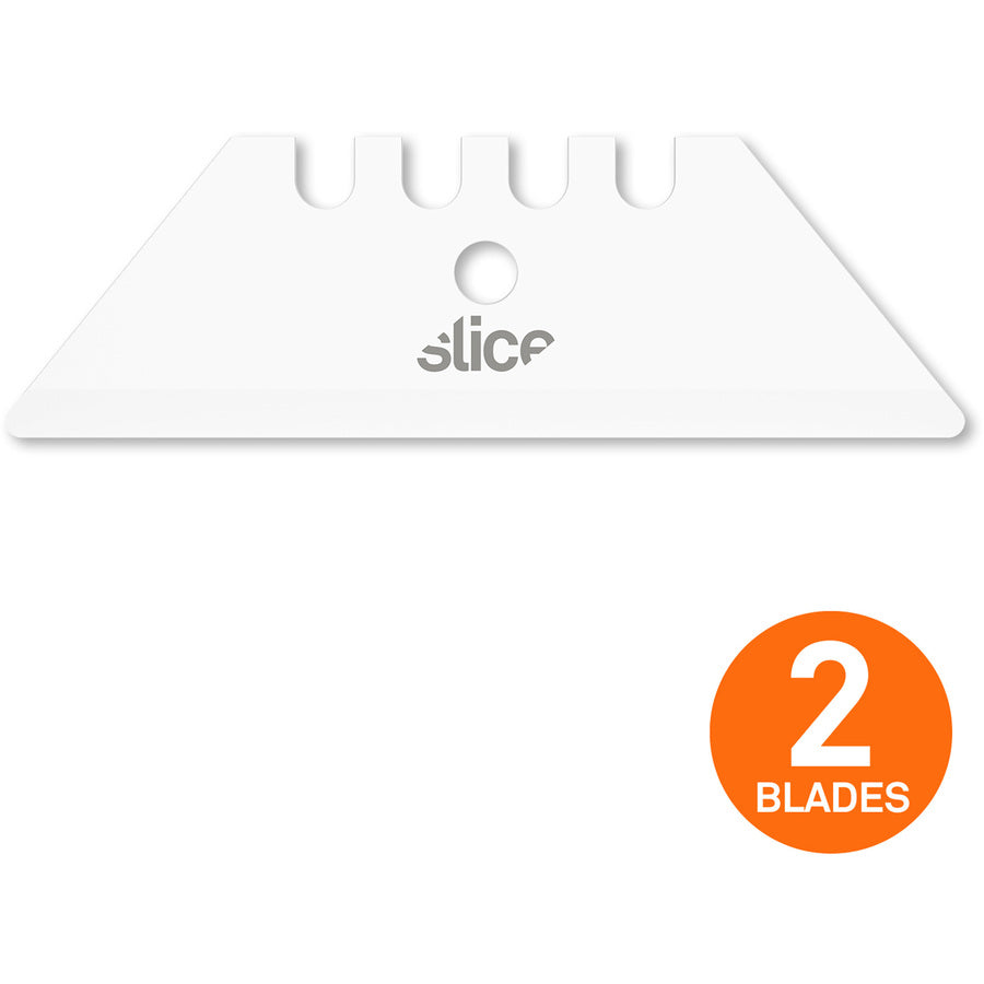 Slice Replacement Ceramic Utility Blades - 2.40" Length - Non-conductive, Non-magnetic, Rust Resistant, Reversible, Non-