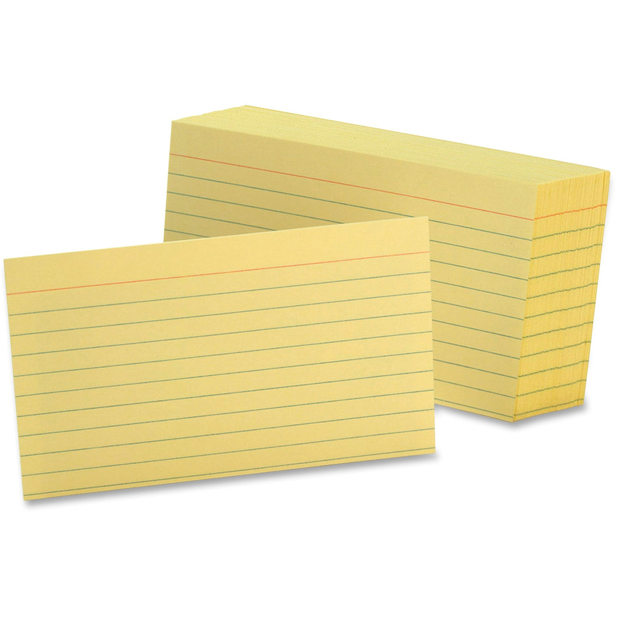 Oxford Colored Ruled Index Cards - Front Ruling Surface - Ruled Front Ruling - 90 lb Basis Weight - 3" x 5" Sheet Size -