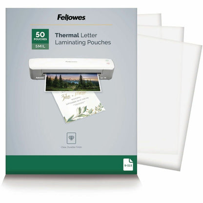 Fellowes Letter-Size Thermal Laminating Pouches - Sheet Size Supported: Letter 8.50" Width x 11" Length - 50 / Pack
