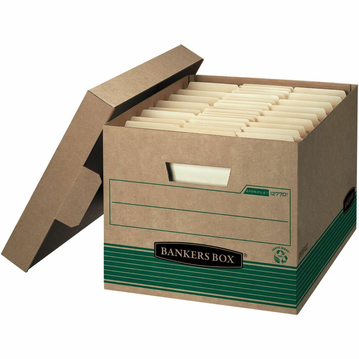 Bankers Box STOR/FILE Recycled File Storage Box - Internal Dimensions: 12" Width x 15" Depth x 10" Height - 20 / Carton