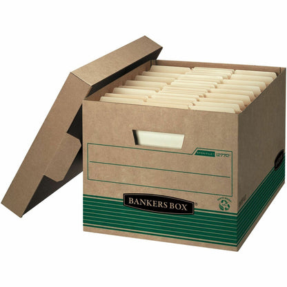 Bankers Box STOR/FILE Recycled File Storage Box - Internal Dimensions: 12" Width x 15" Depth x 10" Height - 20 / Carton