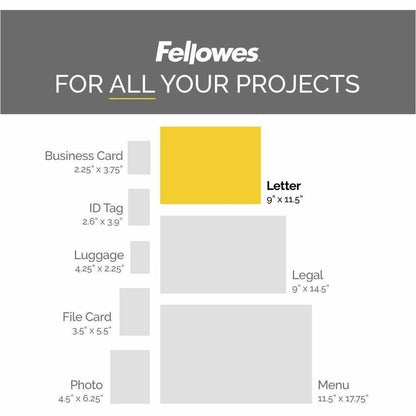 Fellowes Letter-Size Thermal Laminating Pouches - Sheet Size Supported: Letter 8.50" Width x 11" Length - 50 / Pack