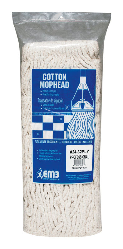 Elite Mops and Brooms #24 Cut End Cotton Mop Refill 1 pk