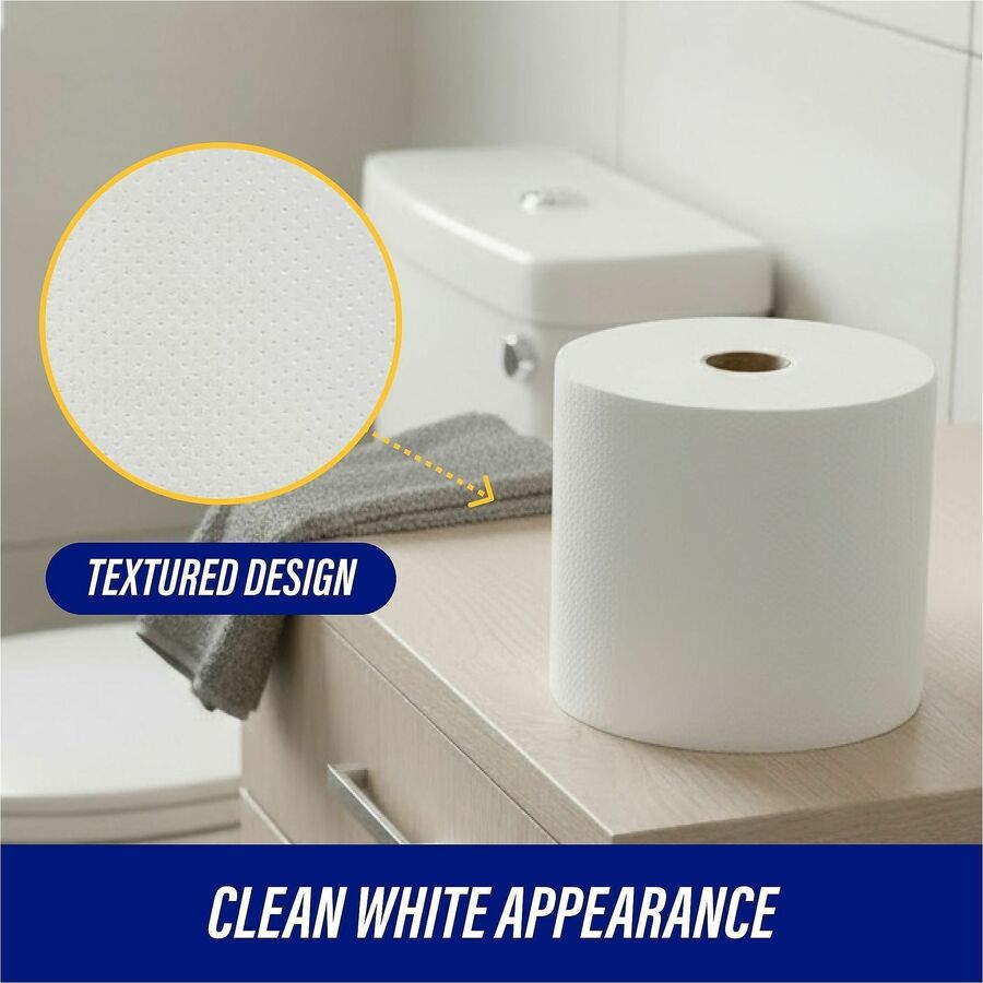 Genuine Joe Solutions Hardwound Paper Towels - 1 Ply - 7" Width x 850 ft Length - White - 65 / Pallet
