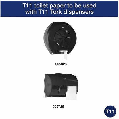 TORK Universal Bath Tissue Roll with OptiCore - 2 Ply - 3.80" Width x 288.30 ft Length - 865 Sheets/Roll - 5.60" Roll Di