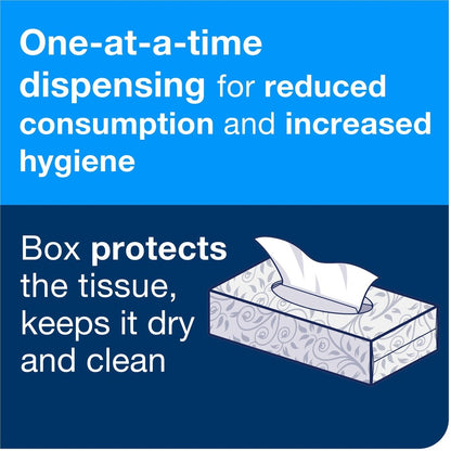 TORK Universal Facial Tissue Flat Box - 2 Ply - 7.90" Width x 8.20" Length - White - Paper - 100/Box - 30 / Carton