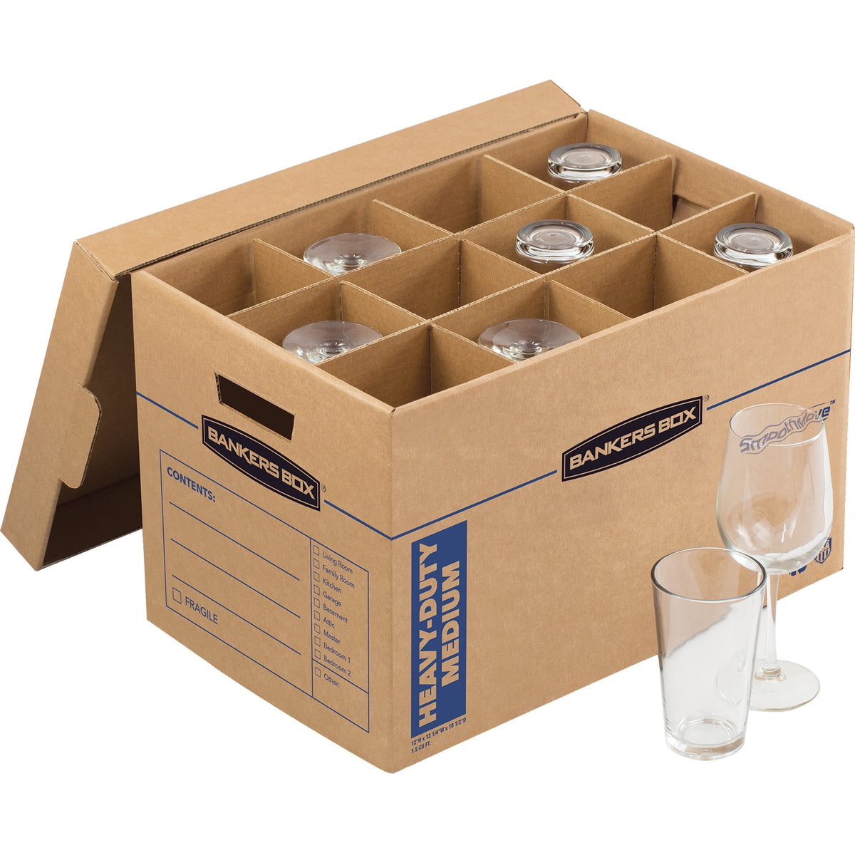 Bankers Box SmoothMove Kitchen Moving Kit - Internal Dimensions: 12.25" Width x 18.50" Depth x 12" Height - 1 Carton