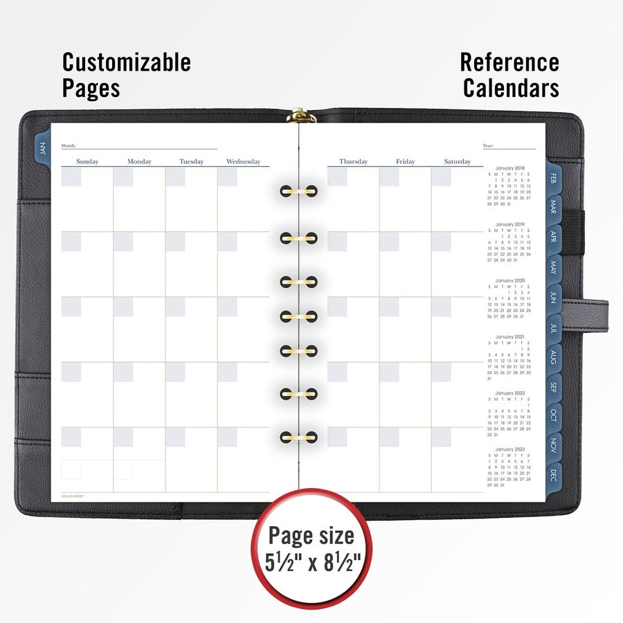 At-A-Glance Buckle Closure Undated Desk Start Set - Julian Dates - Weekly, Monthly - 8:00 AM to 5:00 PM - 1 Month, 1 Wee