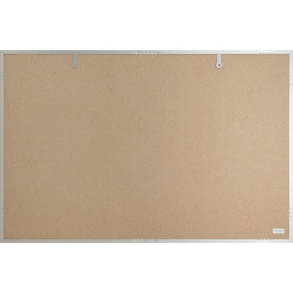 Lorell 19070 Bulletin Board - 48" Board Height x 72" Board Width - Cork Surface - Long Lasting, Warp Resistant - Silver 