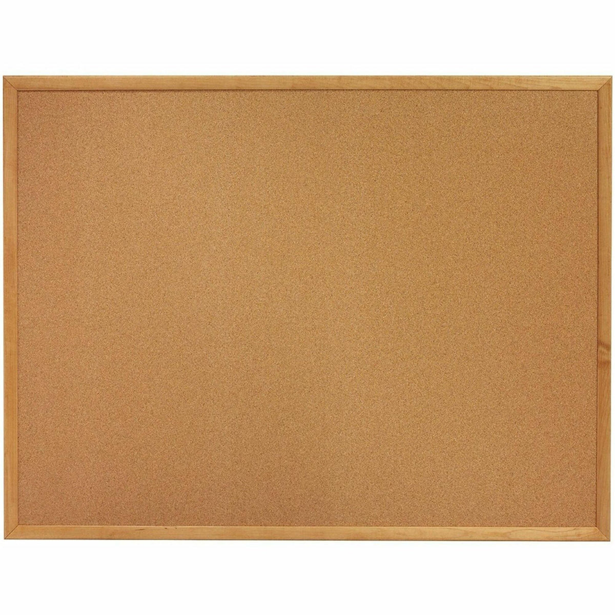Lorell 19766 Bulletin Board - 18" Board Height x 24" Board Width - Cork Surface - Long Lasting, Warp Resistant - Brown O