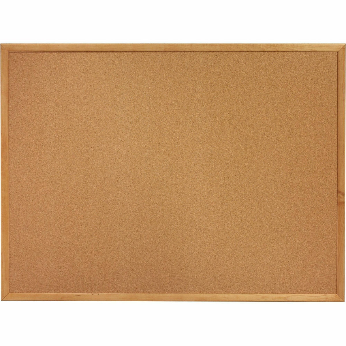 Lorell 19768 Bulletin Board - 36" Board Height x 48" Board Width - Cork Surface - Long Lasting, Warp Resistant - Brown O