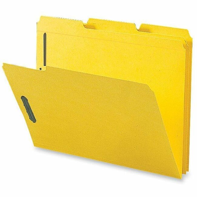 Business Source 1/3 Tab Cut Letter Recycled Fastener Folder - 8 1/2" x 11" - 3/4" Expansion - 2 Fastener - 2" Fastener C