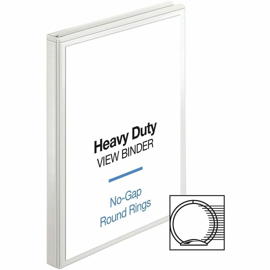 Business Source Round-ring View Binder - 1/2" Binder Capacity - Letter - 8 1/2" x 11" Sheet Size - 125 Sheet Capacity - 