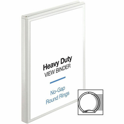 Business Source Round-ring View Binder - 1/2" Binder Capacity - Letter - 8 1/2" x 11" Sheet Size - 125 Sheet Capacity - 