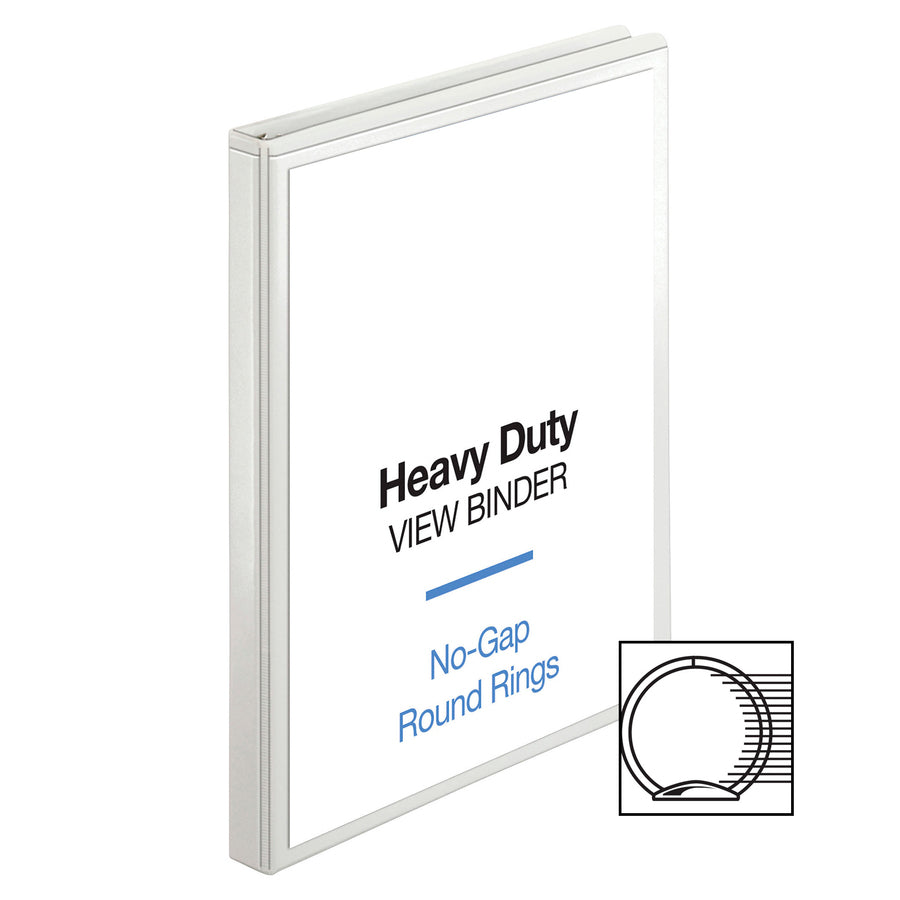Business Source Round-ring View Binder - 1/2" Binder Capacity - Letter - 8 1/2" x 11" Sheet Size - 125 Sheet Capacity - 