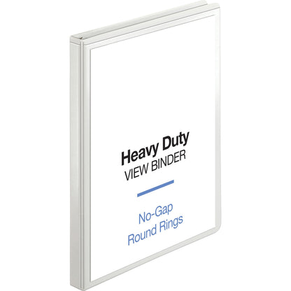 Business Source Round-ring View Binder - 1/2" Binder Capacity - Letter - 8 1/2" x 11" Sheet Size - 125 Sheet Capacity - 