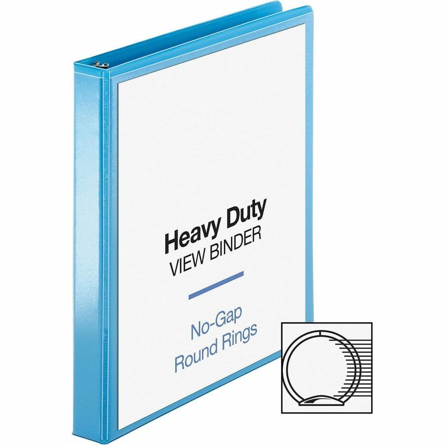Business Source Round-ring View Binder - 1" Binder Capacity - Letter - 8 1/2" x 11" Sheet Size - 225 Sheet Capacity - Fa