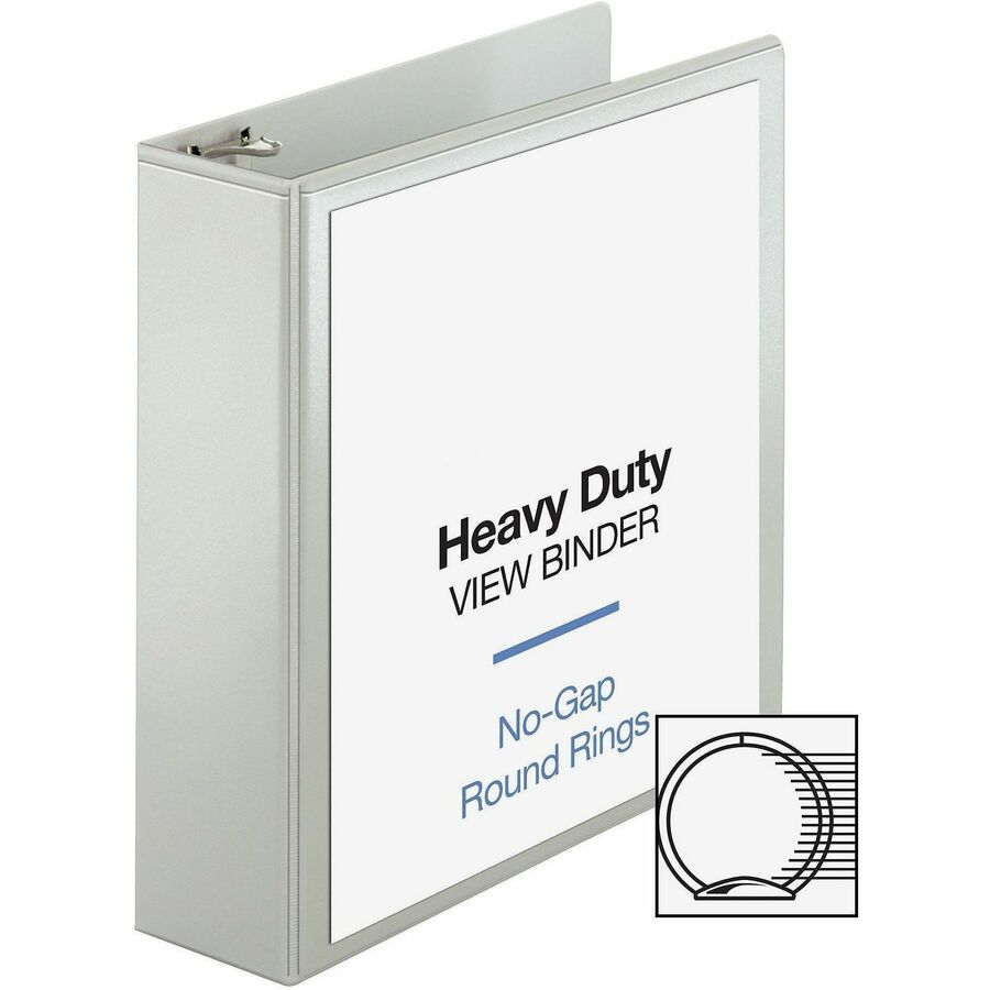 Business Source Round-ring View Binder - 3" Binder Capacity - Letter - 8 1/2" x 11" Sheet Size - 625 Sheet Capacity - Fa