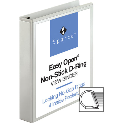Business Source Locking D-Ring View Binder - 1 1/2" Binder Capacity - Letter - 8 1/2" x 11" Sheet Size - 325 Sheet Capac