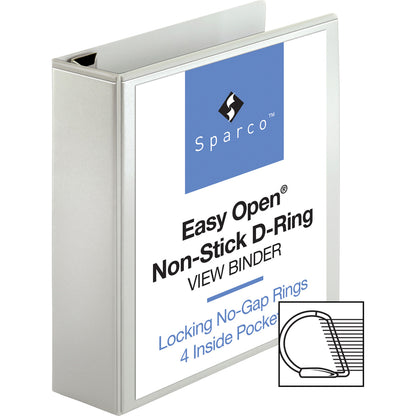 Business Source Locking D-Ring View Binder - 3" Binder Capacity - Letter - 8 1/2" x 11" Sheet Size - 650 Sheet Capacity 