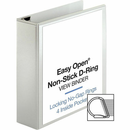 Business Source Locking D-Ring View Binder - 3" Binder Capacity - Letter - 8 1/2" x 11" Sheet Size - 650 Sheet Capacity 