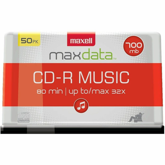 Maxell CD-R80 CD Recordable Media - CD-R - 700 MB - 50 / Pack - Gold - 120mm - 1.33 Hour Maximum Recording Time