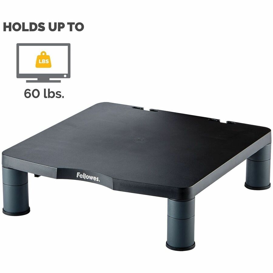 Fellowes Standard Monitor Riser - Up to 21" Screen Support - 60 lb Load Capacity - CRT, LCD Display Type Supported - 1 E