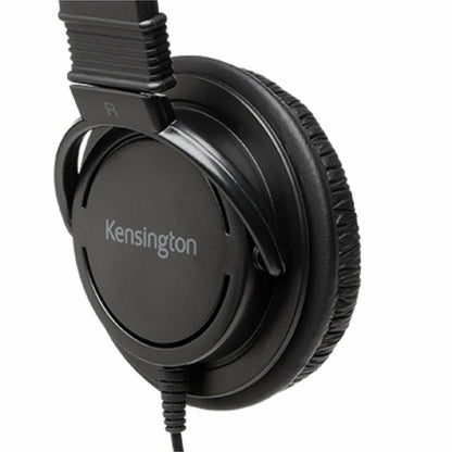 Kensington USB-A Headphones with Mic - Stereo - USB Type A - Wired - Over-the-head - Binaural - Supra-aural - 6 ft Cable