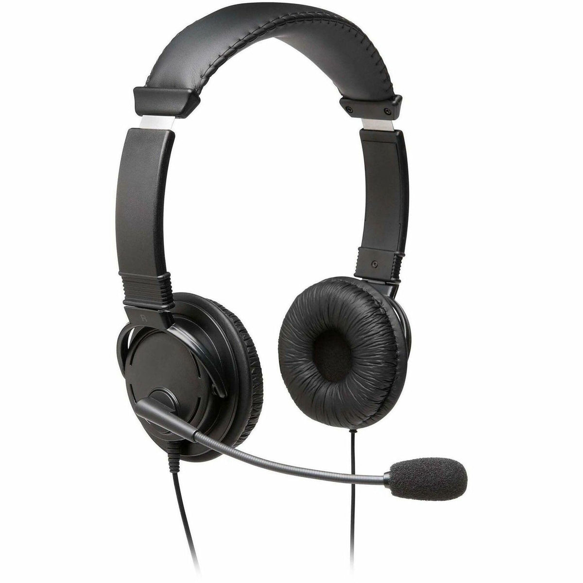Kensington USB-A Headphones with Mic - Stereo - USB Type A - Wired - Over-the-head - Binaural - Supra-aural - 6 ft Cable