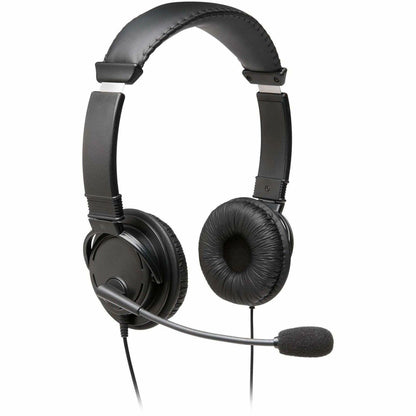 Kensington USB-A Headphones with Mic - Stereo - USB Type A - Wired - Over-the-head - Binaural - Supra-aural - 6 ft Cable