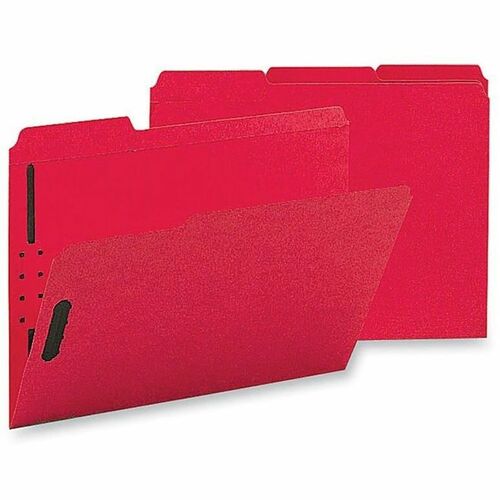 Business Source 1/3 Tab Cut Letter Recycled Fastener Folder - 8 1/2" x 11" - 3/4" Expansion - 2 Fastener - 2" Fastener C