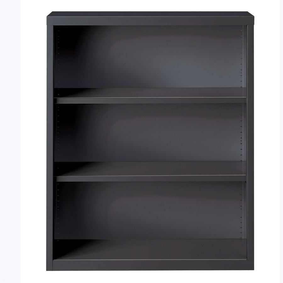 Lorell Fortress Series Bookcase - 42" Height x 34.5" Width x 13" Depth - 3 Shelve(s) - Material: Steel - Finish: Charcoa
