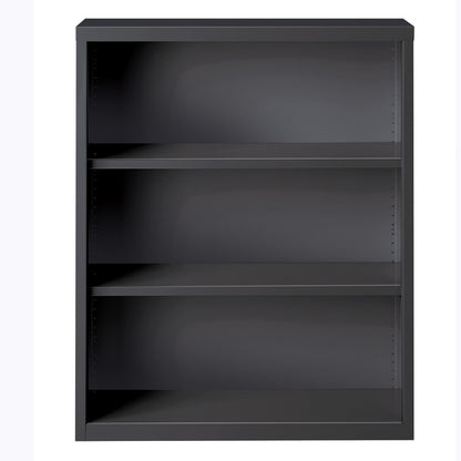 Lorell Fortress Series Bookcase - 42" Height x 34.5" Width x 13" Depth - 3 Shelve(s) - Material: Steel - Finish: Charcoa