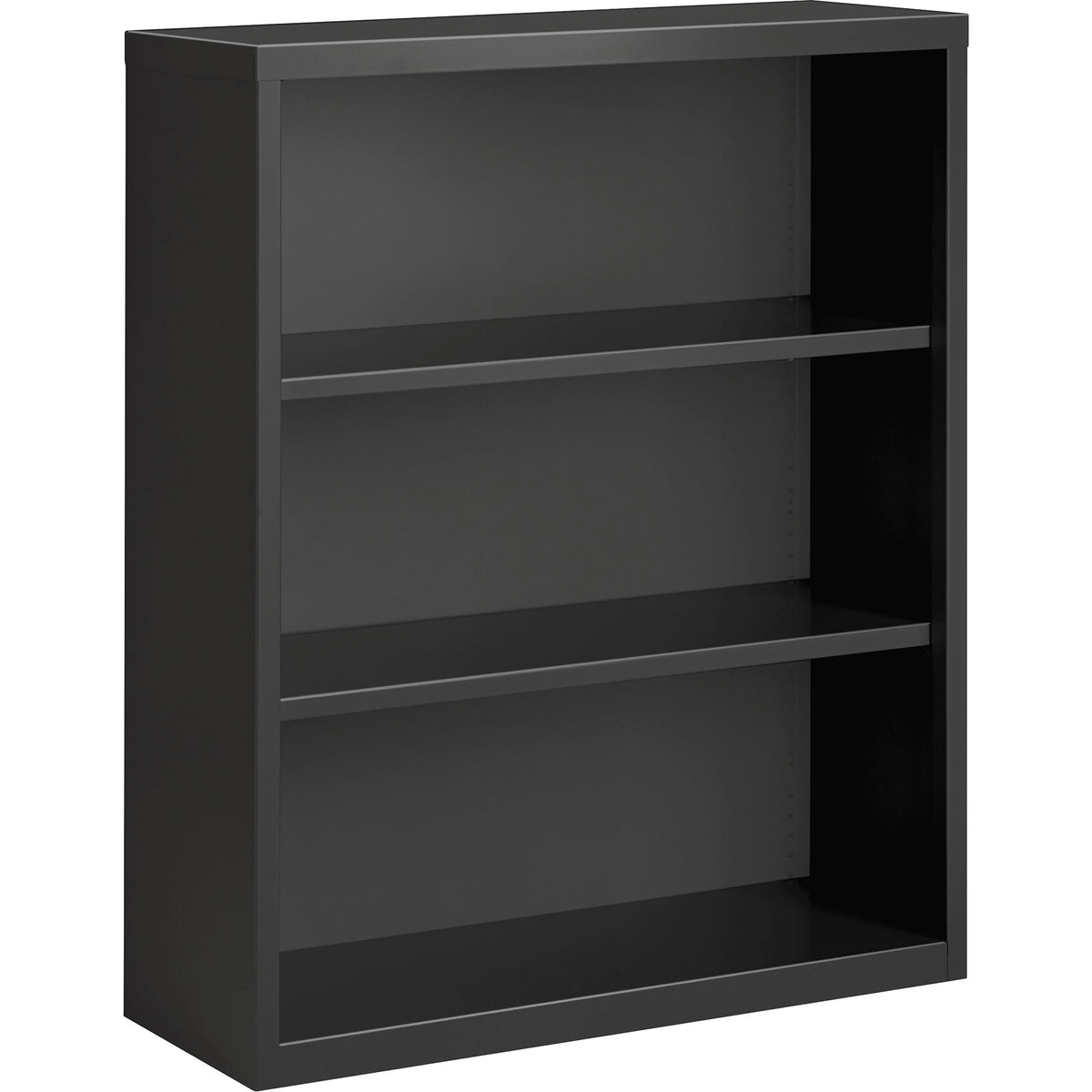 Lorell Fortress Series Bookcase - 42" Height x 34.5" Width x 13" Depth - 3 Shelve(s) - Material: Steel - Finish: Charcoa