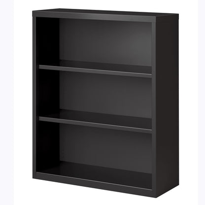 Lorell Fortress Series Bookcase - 42" Height x 34.5" Width x 13" Depth - 3 Shelve(s) - Material: Steel - Finish: Charcoa