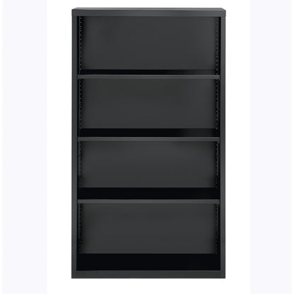 Lorell Fortress Series Bookcase - 60" Height x 34.5" Width x 13" Depth - 4 Shelve(s) - Material: Steel - Finish: Charcoa