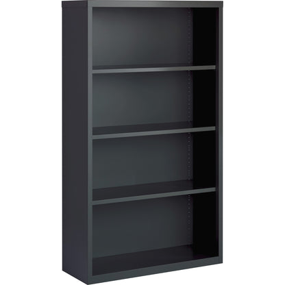 Lorell Fortress Series Bookcase - 60" Height x 34.5" Width x 13" Depth - 4 Shelve(s) - Material: Steel - Finish: Charcoa