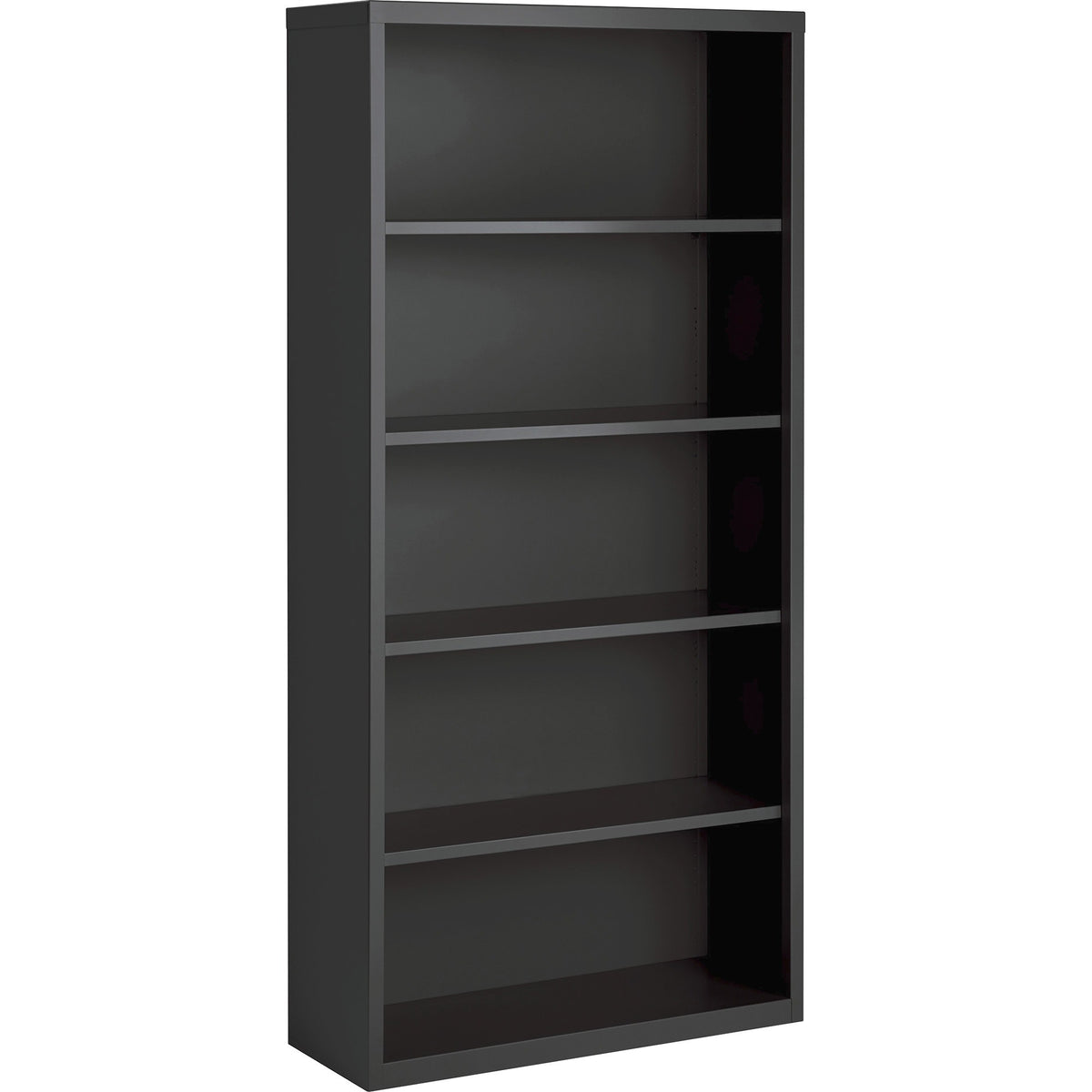 Lorell Fortress Series Bookcase - 72" Height x 34.5" Width x 13" Depth - 5 Shelve(s) - Material: Steel - Finish: Charcoa