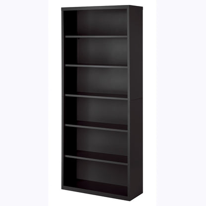 Lorell Fortress Series Bookcase - 82" Height x 34.5" Width x 13" Depth - 6 Shelve(s) - Material: Steel - Finish: Charcoa