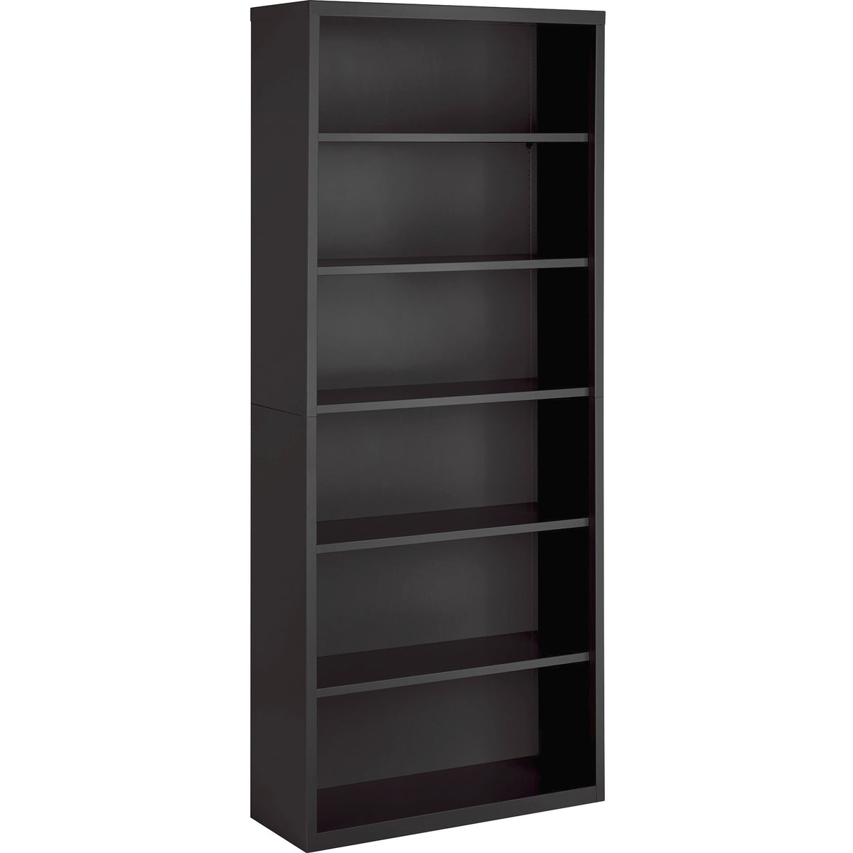 Lorell Fortress Series Bookcase - 82" Height x 34.5" Width x 13" Depth - 6 Shelve(s) - Material: Steel - Finish: Charcoa
