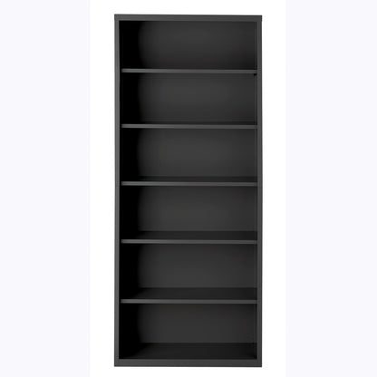 Lorell Fortress Series Bookcase - 82" Height x 34.5" Width x 13" Depth - 6 Shelve(s) - Material: Steel - Finish: Charcoa