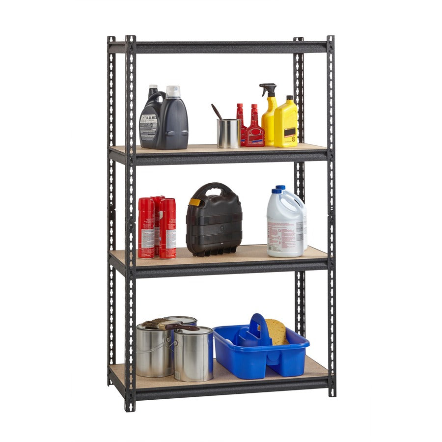 Lorell Iron Horse 2300 lb Capacity Riveted Shelving - 4 Shelf(ves) - 60" Height x 36" Width x 18" Depth - 28% Recycled -