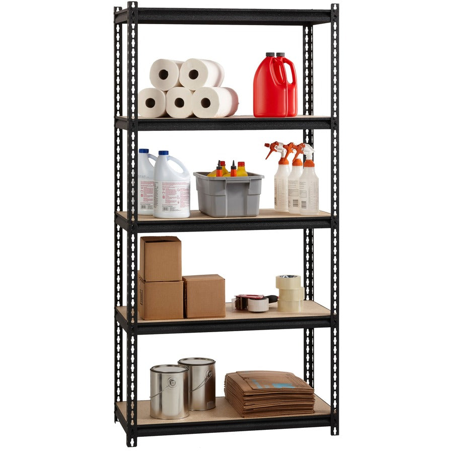 Lorell Iron Horse 2300 lb Capacity Riveted Shelving - 5 Shelf(ves) - 72" Height x 36" Width x 18" Depth - 30% Recycled -